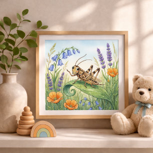 Poster Crèche Petits Insectes Cricket