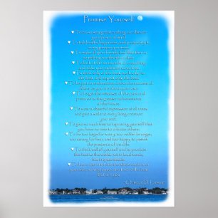 Poster Credo Optimiste Ciel Lune