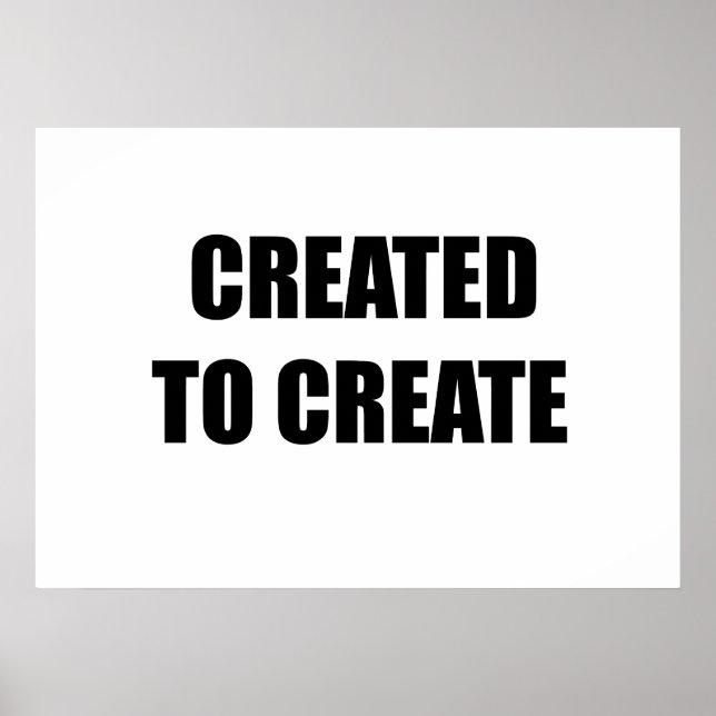 Poster Créé pour créer (Devant)