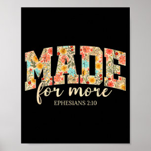 Poster Créé Pour Plus, Ephésiens 2 10 Floral, Chrétien