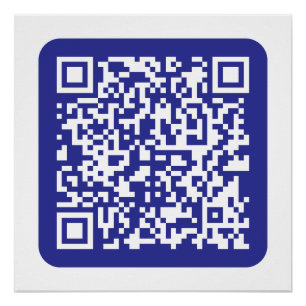 Poster Créer un code QR analysable Bleu foncé modifiabl