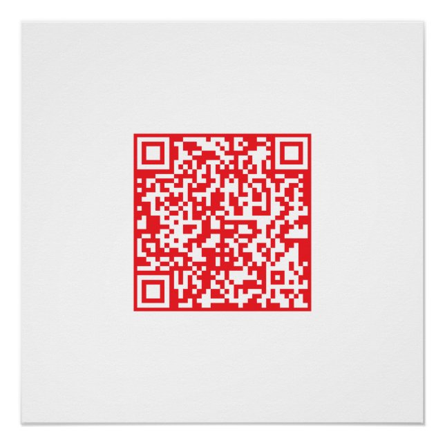 Poster Créer un code QR rouge numérisable (modifiable) (Devant)