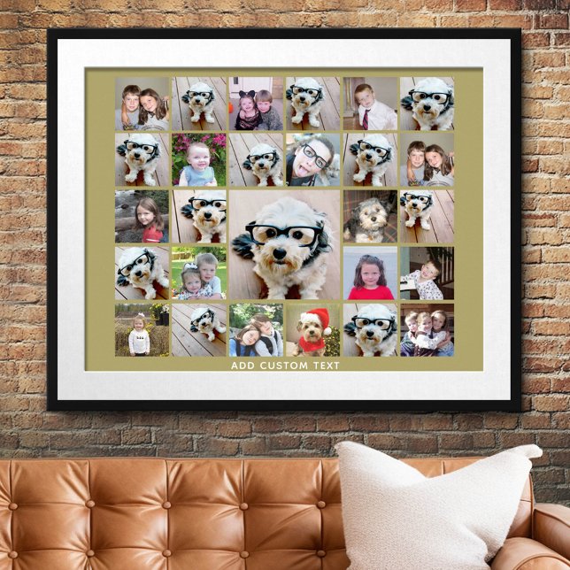 Poster Créer un Collage photo amusant avec 27 photos (Custom Photo Collage Poster)