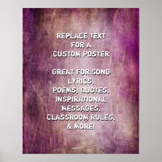 Poster Créer un devis personnalisé Texture Brown de broya (Devant)
