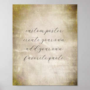 Poster créer votre propre ajouter texte distresse style v