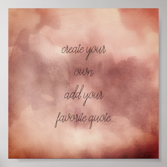 poster créer votre propre aquarelle design moderne (Devant)
