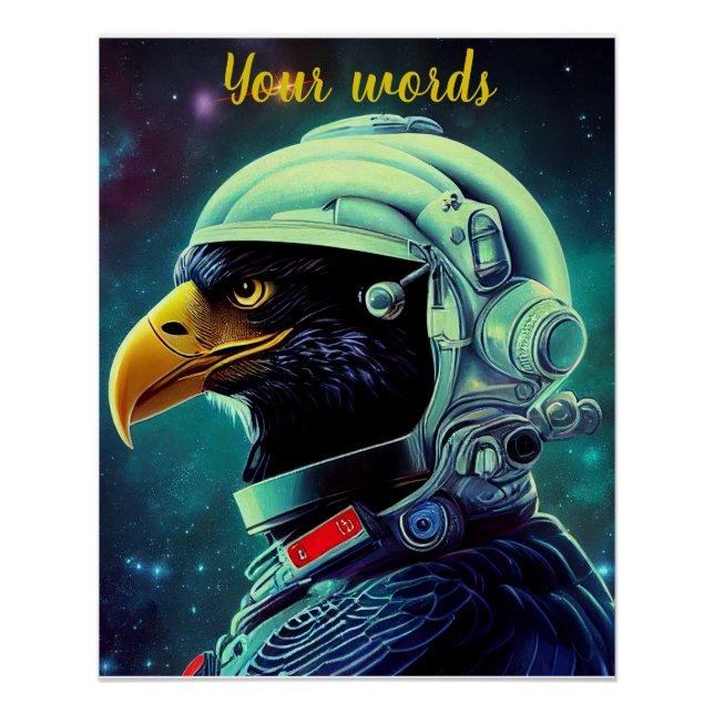 Poster Créer votre propre corbeau dans l'astronaute spati (Devant)