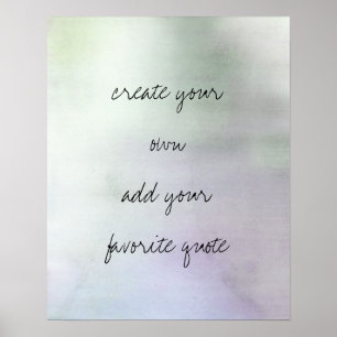 poster créer votre propre devis sur aquarelle