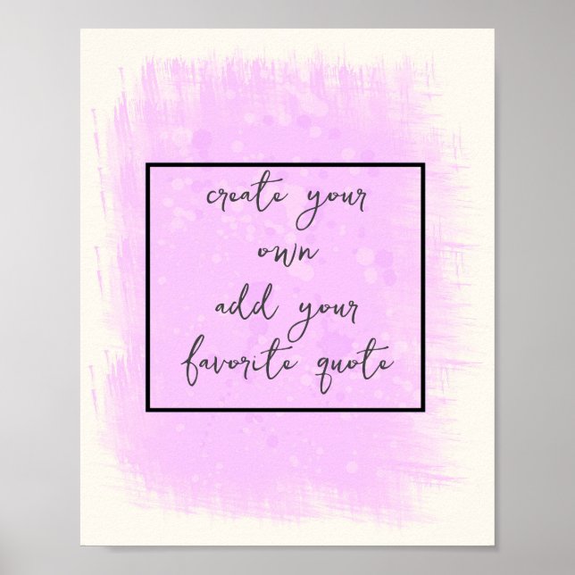 Poster créer votre propre rose et crème ajouter du texte (Devant)