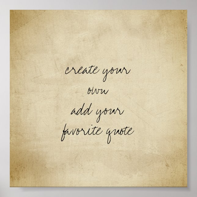 poster créer votre propre texture en détresse sépi (Devant)