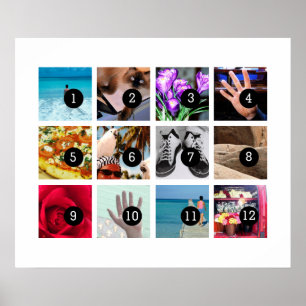 Poster Créez facilement votre propre photo Art avec 12 im
