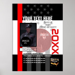 Poster Créez vos propres avec 3 images et 9 lignes de