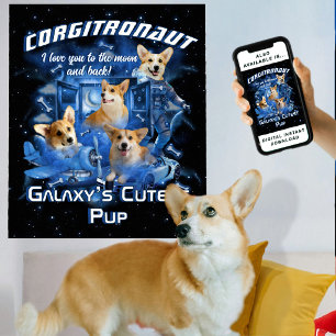 Poster Créez vos propres photos rétro de chiens de compag