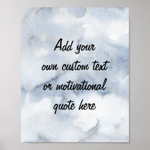 Poster Créez votre propre aquarelle bleu foncé
