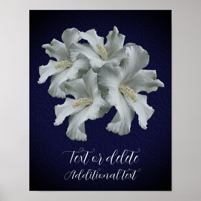 Poster Créez votre propre bouquet de fleurs d'Hibiscus bl (Devant)