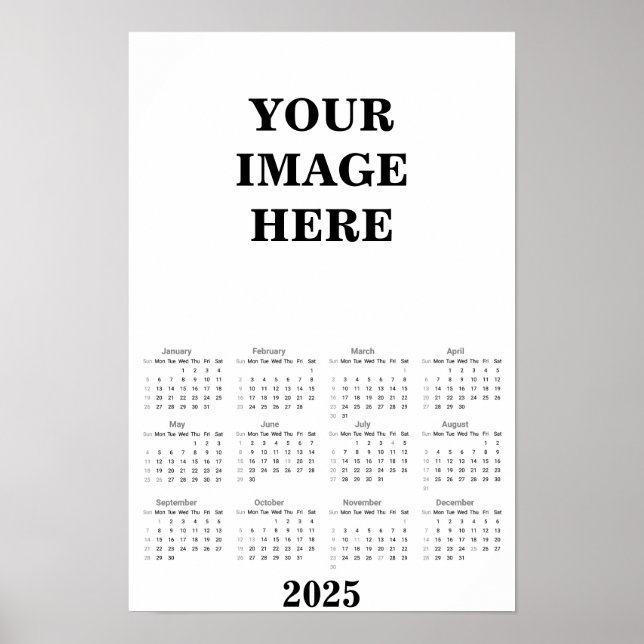 Poster Créez votre propre calendrier 2025 (Devant)