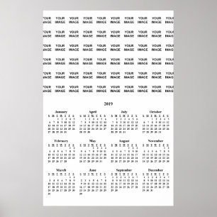 Poster Créez votre propre calendrier personnalisé 2019 Po