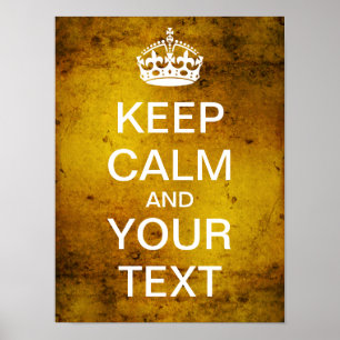 Poster Créez Votre Propre Calme Et Continuez ! (or grunge