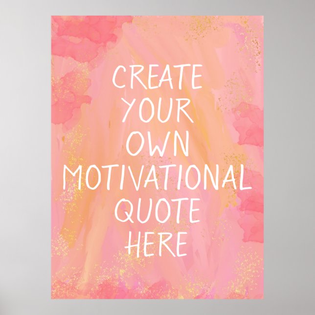 Poster Créez Votre Propre Citation Inspirante Motivationn (Devant)