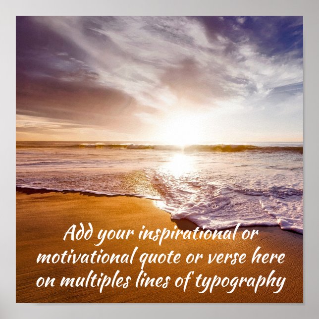 Poster Créez Votre Propre Citation Inspirationnelle / Mot (Devant)