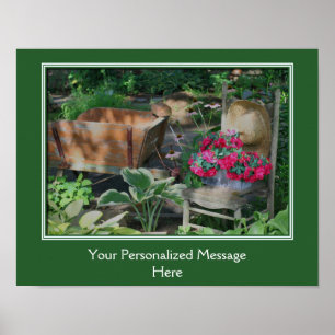 Poster Créez Votre Propre Citation Jardin de Fleurs Perso