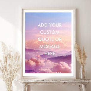 Poster Créez Votre Propre Citation Motivante - Ciel-Monta