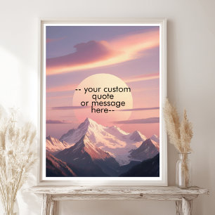 Poster Créez Votre Propre Citation Motivationnelle - Mont
