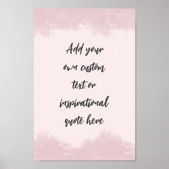 Poster Créez Votre Propre Citation Motivationnelle Pastel (Devant)