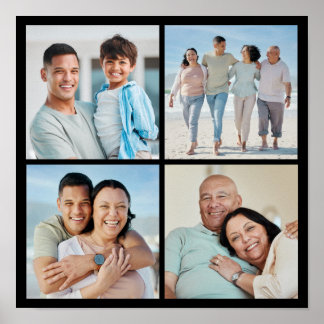 Poster Créez votre propre collage de 4 photos