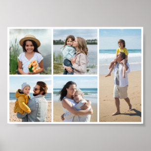 Poster Créez votre propre collage de 5 photos