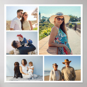 Poster Créez votre propre collage de 5 photos