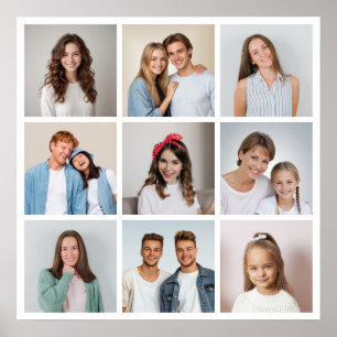 Poster Créez votre propre collage de 9 photos