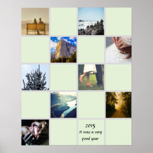 Poster Créez votre propre collage Photos Mint Couleur per