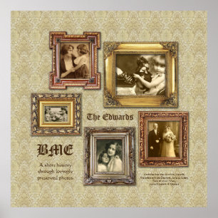 Poster Créez votre propre collection Ornate Gold Antique 