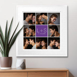 Poster Créez votre propre collection photo Mariage Monogr