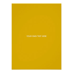Poster Créez Votre Propre Conception Personnalisée Jaune