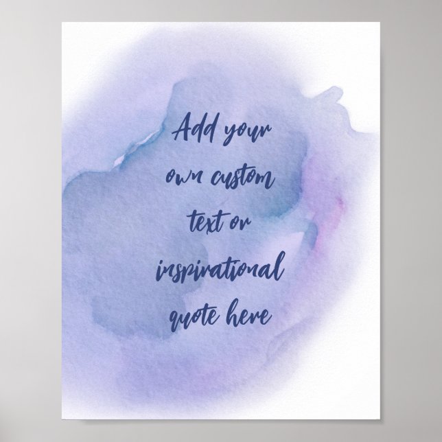 Poster Créez votre propre devis de motivation aquarelle (Devant)