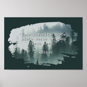 Poster Créez votre propre devis personnalisé Paysage natu