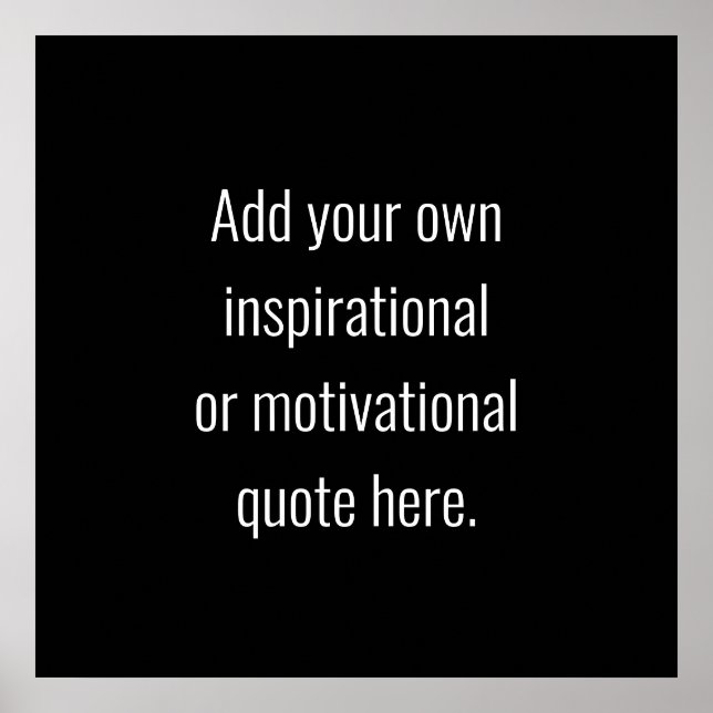 Poster Créez votre propre do-it-yourself de devis Inspira (Devant)