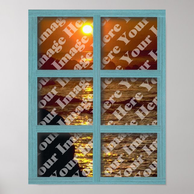 Poster Créez Votre Propre Fenêtre Avec Un Cadre 6 Panneau (Devant)