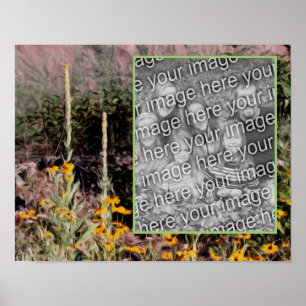Poster Créez votre propre frontière d'art Fleur sauvage p