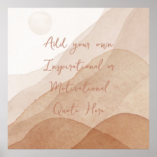 Poster Créez votre propre motivation Inspiration personna (Devant)