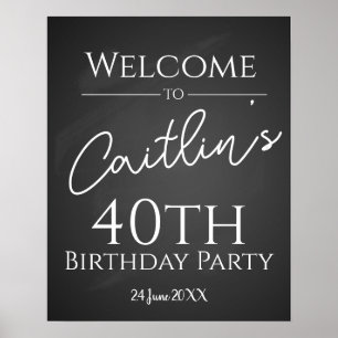 Poster Créez votre propre panneau d'anniversaire en table