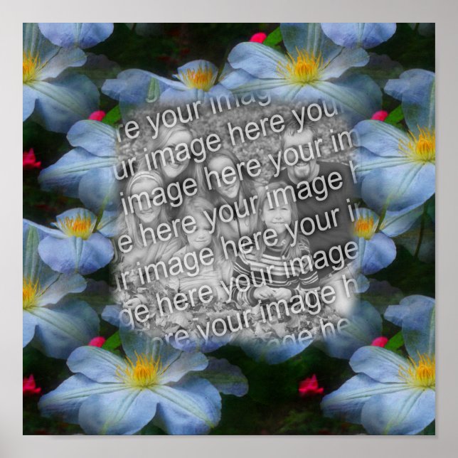 Poster Créez votre propre photo Clematis frontière de fle (Devant)