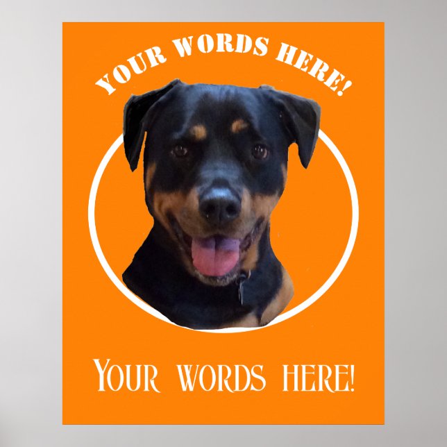 Poster Créez votre propre photo et votre propre texte (Devant)