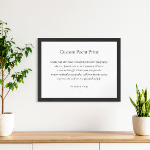 Poster Créez votre propre poème personnalisé