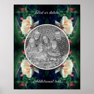 Poster Créez Votre Propre Rose Photo Peach Et Vos Boules