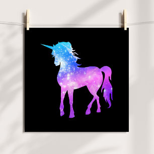 Poster Créez Votre Propre Silhouette de Photo de Licorne 