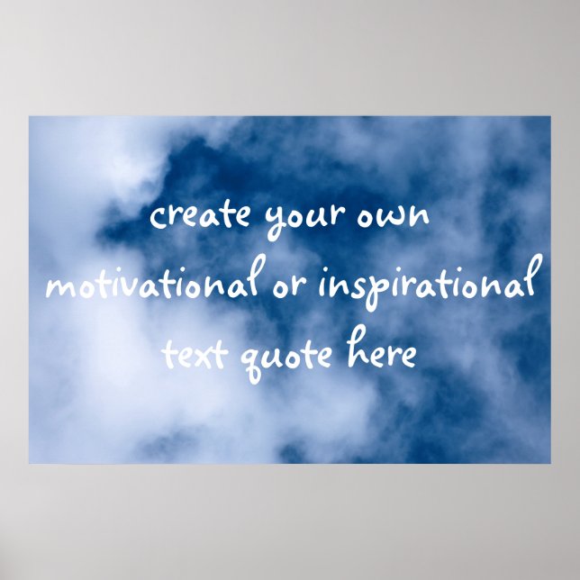 Poster Créez votre propre texte de motivation (Devant)