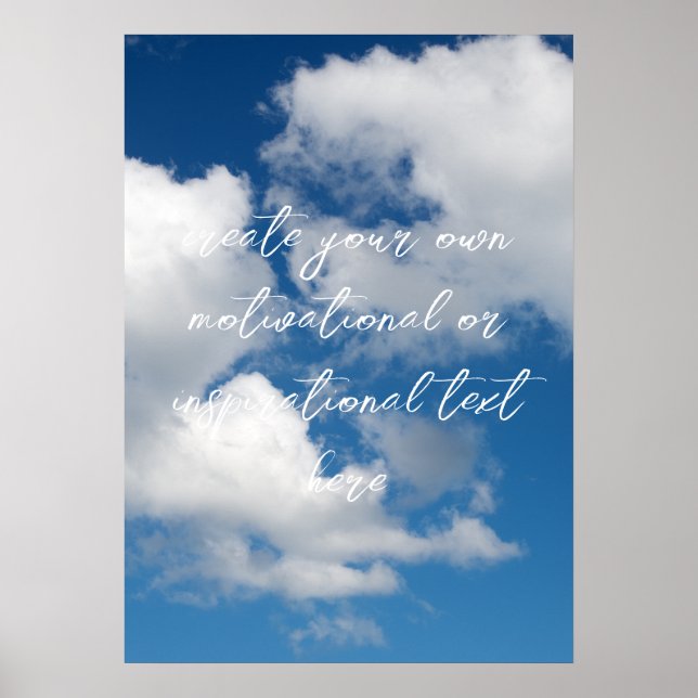 Poster créez votre propre texte motivant ou inspirant (Devant)